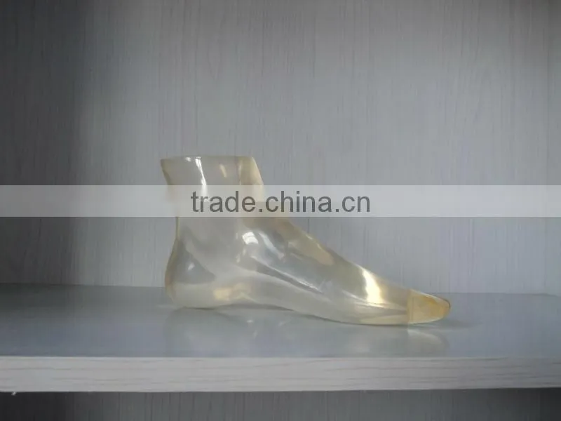 hot sale transparent fiberglass foot mannequin for display