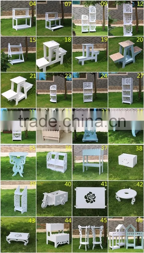 New Material, waterproof WPC white baroque shelf corner shelf