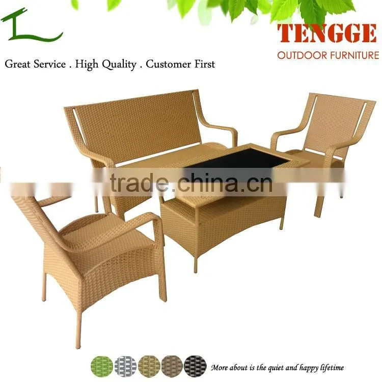 Outdoor 5 Pieces Wicker Rectangular Dining Chair Set Includes 4 Side Chairs