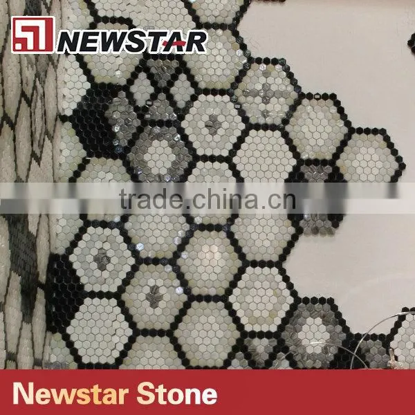 Natural stone decorative wall tile marble mosaic tile exterior wall tile mosaics