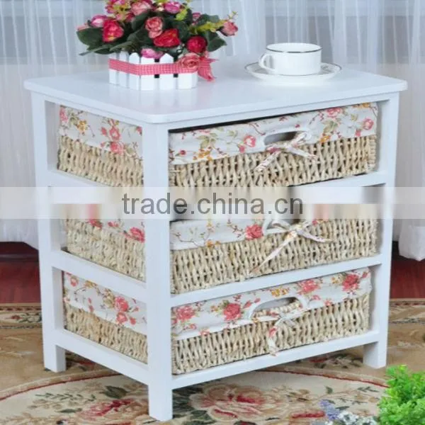 HOT Europe wholesale solid wood furniture with wicker baskets