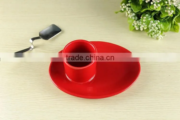 2017 chinese suppliers novelty design ceramic red cup and saucer