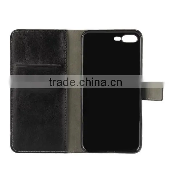 Crazy horse pattern PU leather wallet flip phone Case for iPhone 7 plus