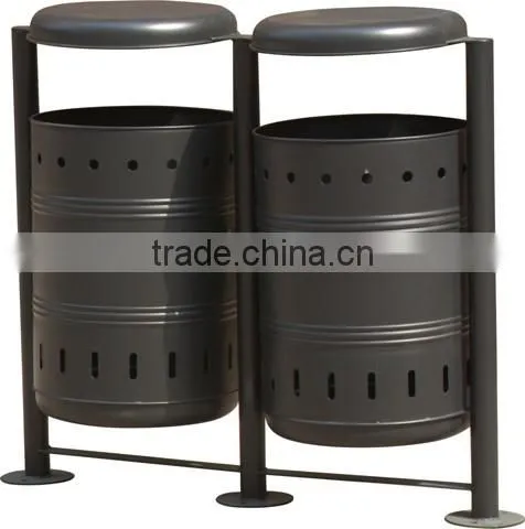 Arlau outdoor galvanized steel garden dustbin