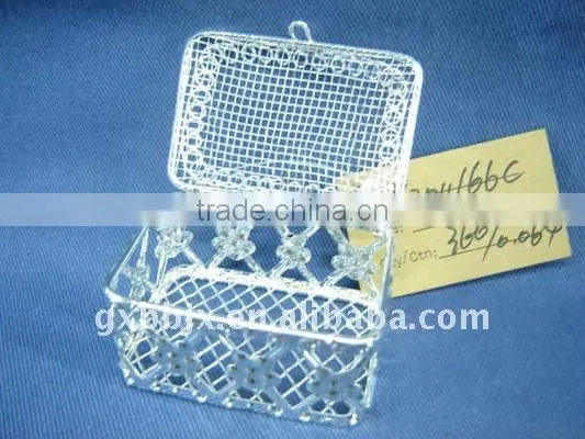 Rectangle silver wire love sweet gift box