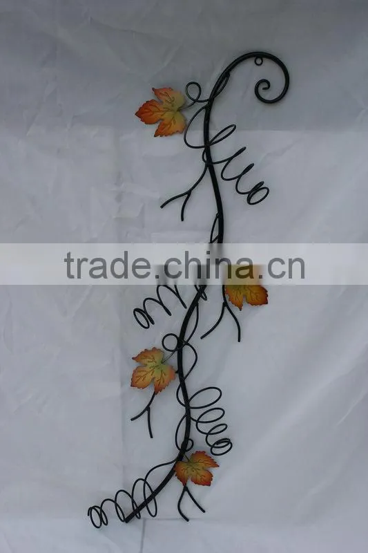Metal wall wine bottle holder