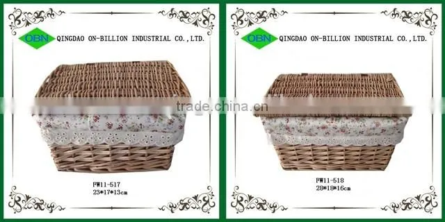 Durable wicker storage boxes&bins