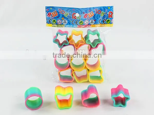 hot sale plastic classic colorful rainbow spring toys educational toys for kids/promotional toys raibow circle