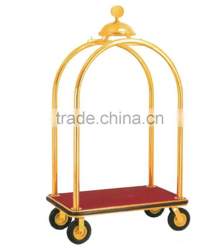 High quality stainless steel hotel luggage cart BY-385
