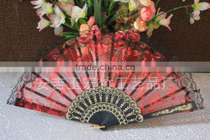 Spanish style lace plastic hand fan