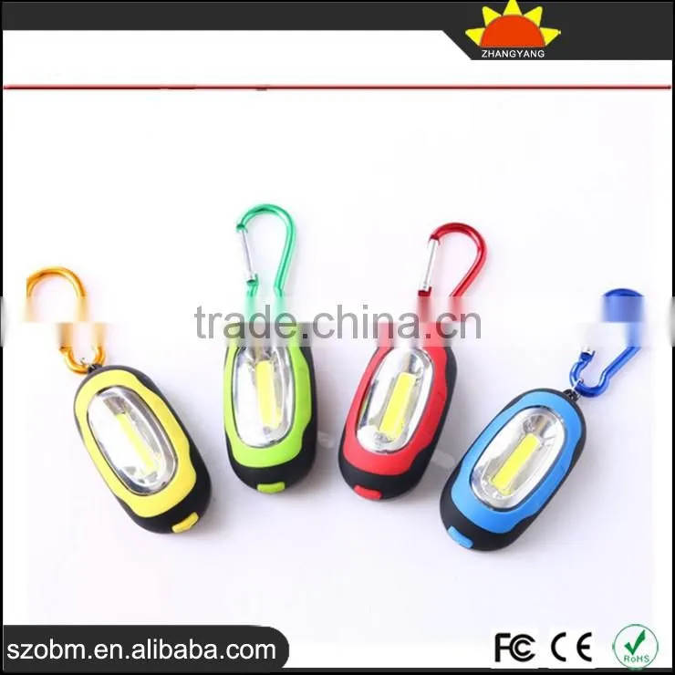New Arrival Outdoor COB Led Keychain,Plastic Mini Led Flashlight Keychain