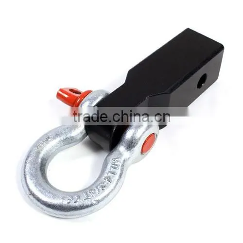 4x4/4wd/off road 4.7T D-ring receiver hitch, fits for 2" receiver, recovery kit