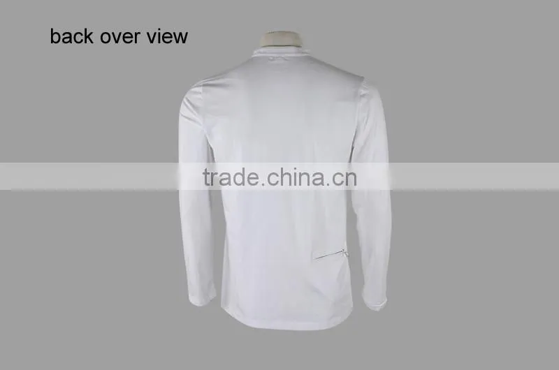 Free Sample Long Sleeves 100% Cotton Screen Printing Plain White Tee Shirt