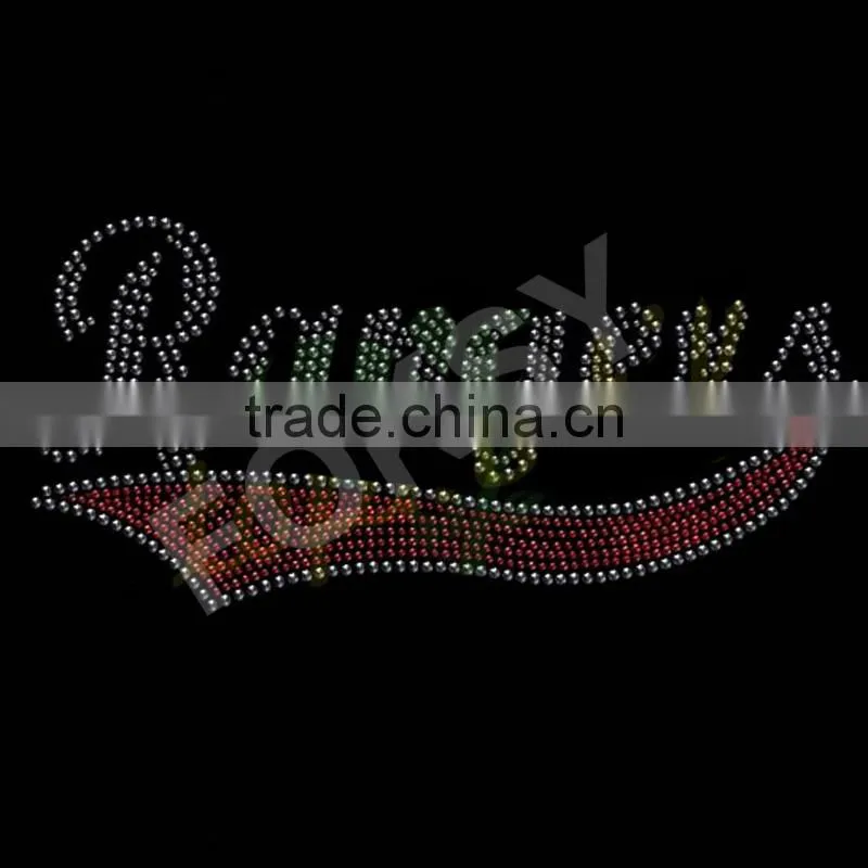 sequin embroidered iron on letter for garment FOKSY