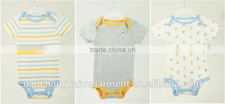 Wholesale 2017 summer baby funny plain baby rompers cotton clothing rompers