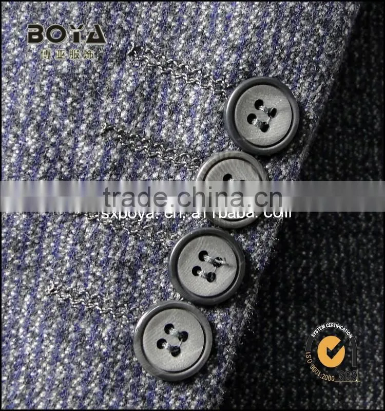 2015 hot sale mens blazer with two placket resin buttons