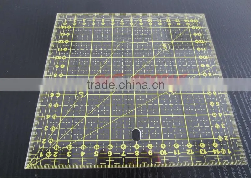 Kearing brand 2"*18" inch transplant flexible straight 1.2mm thickness sandwich line quilting ruler for fashion design#8085
