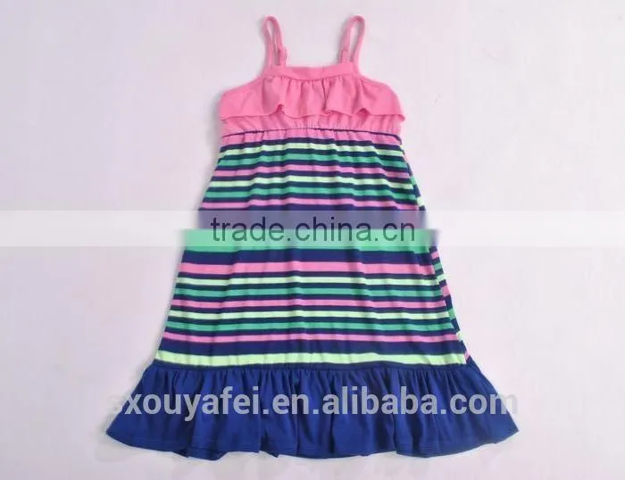 kids clothing wholesale strapless dress for child girls slip dress in stock