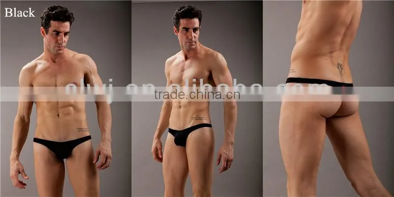 90 polyamide + 10% spandex thong hot selling sexy men thong 1001-DK WJ seamless thong
