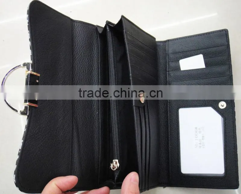New hot Lady pu leather wave zigzag glitter hot wallet