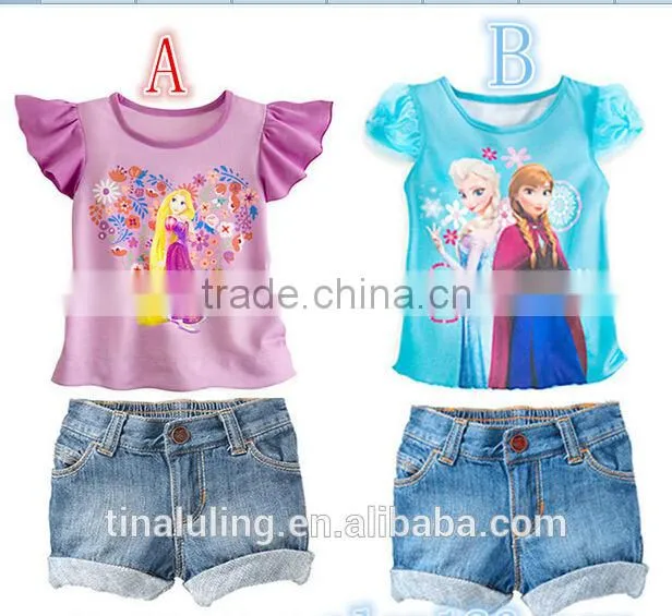 brand new summer baby girl clothing sets Kids outfits baby clothes