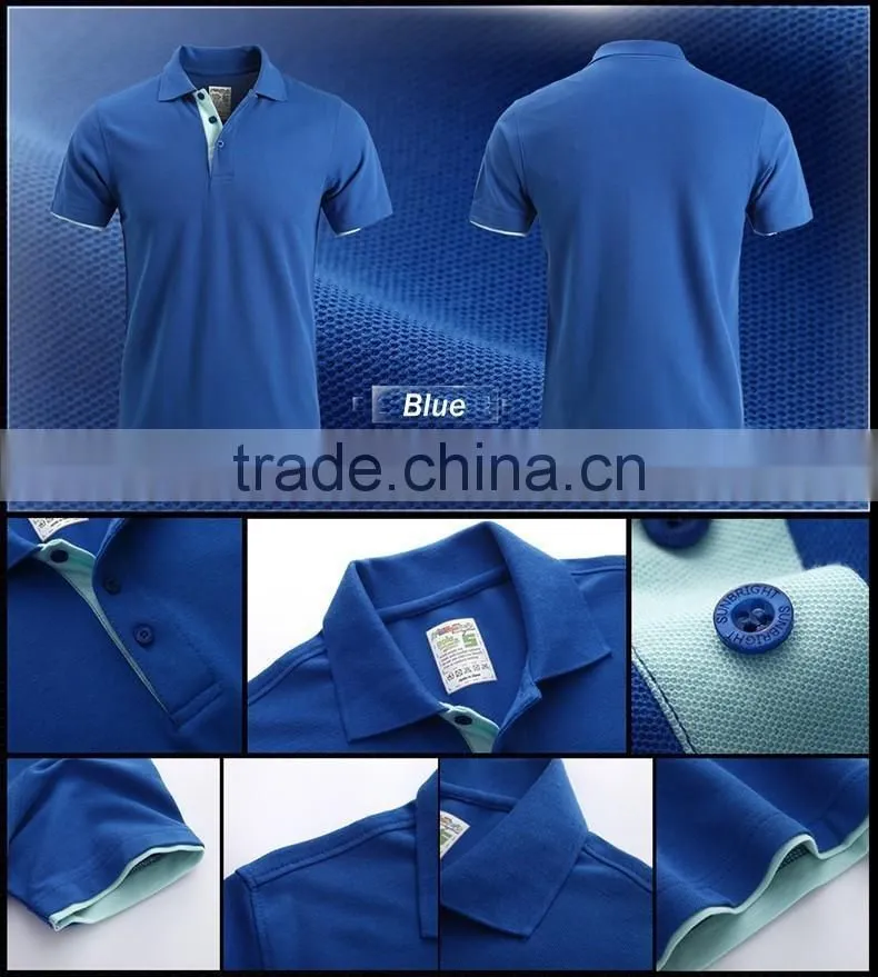 custom news design 100% cotton two color short sleeve polo shirt Bosco Sport Shirt couple slim shirts design for lovers
