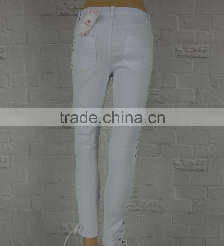 M1161 Runwaylover cross bandage tight pants autumn pants