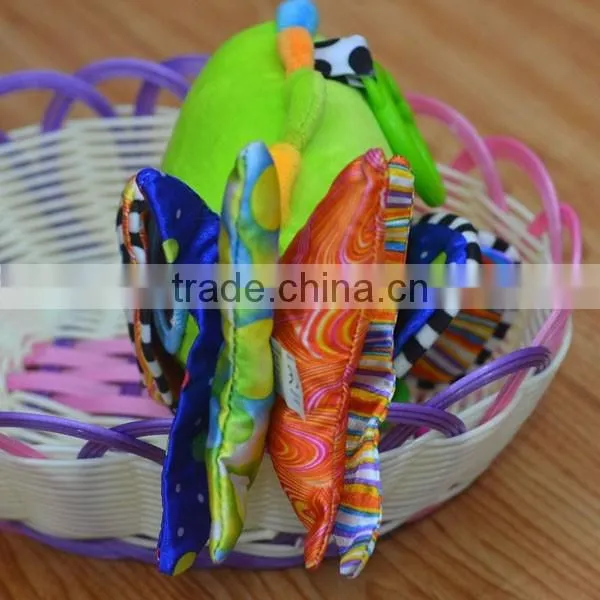 Colorful fish pressing musical Plush toys baby educational stuffed & plush toy baby gift