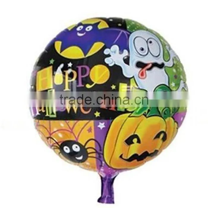 Aluminium Foil Balloon Halloween Ghost Multicolor Halloween Pumpkin Message " Happy Halloween " Custom Foil Balloons