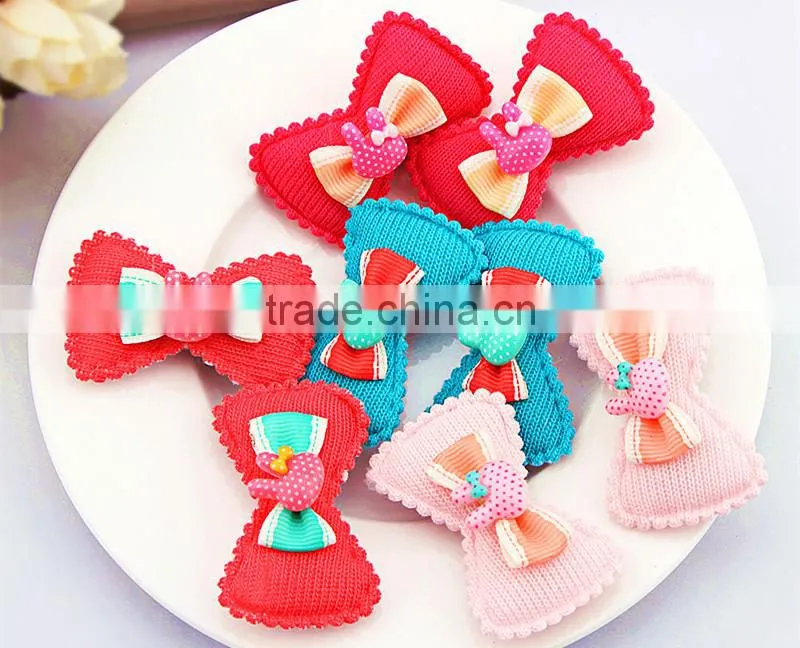 2015 fashion ,beautiful and cute ribbon hair clip design for kids