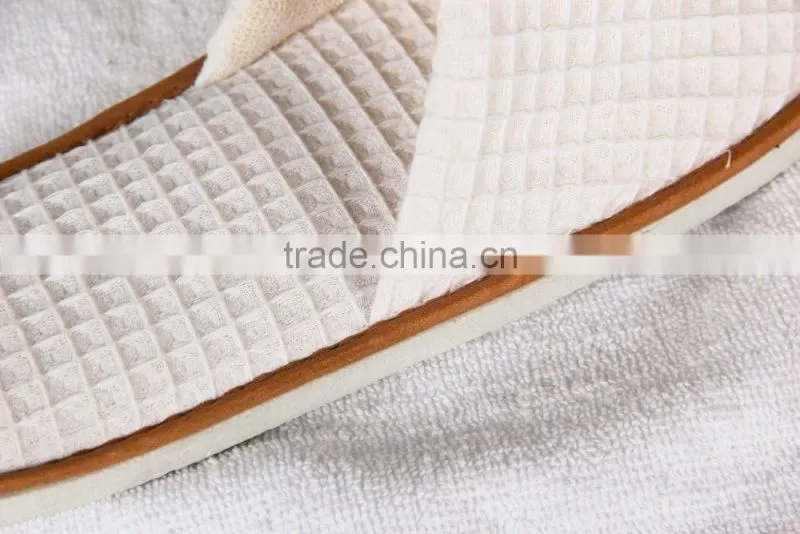 waffle fabric hotel disposable eva slippers