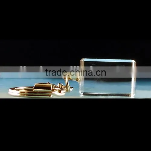 Luxury 3D Personalized Engraving Crystal Keychain