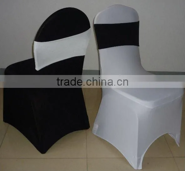 black wedding lycra spandex chair cover and polyester table cloth for party banquet