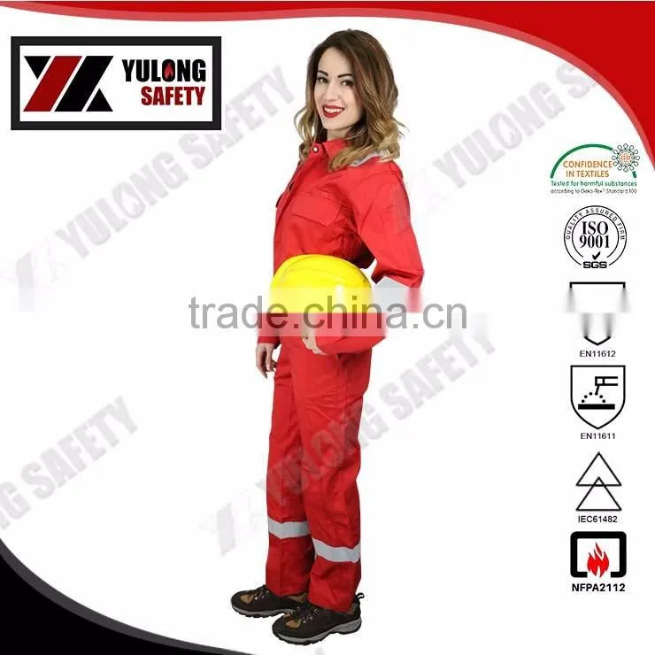 Oeko-tex 100 EN11611 EN11612 safety autumn coveralls for worker