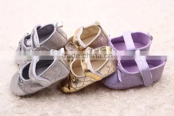 Hot Sale New Design Princess Girl Prewalker Baby Soft Sole Shoes