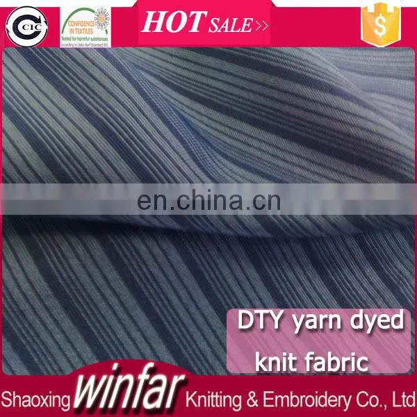 Winfar Textile yarn dye DTY spandex polyester lycra fabric for briefs underpants