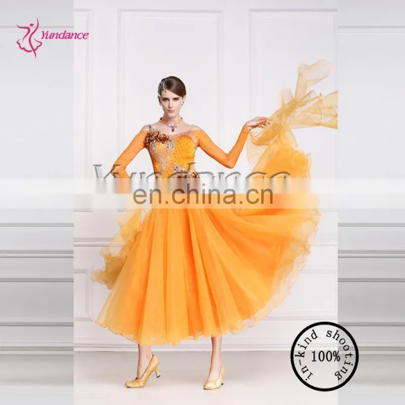 2016 Long Sleeves Beautiful Ballroom Dance Dress B-14764
