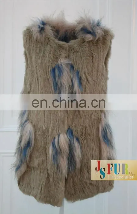 Updating rabbit fur vest lady vest
