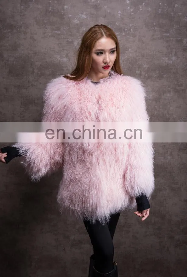 new style mongolian lamb fur coat for women