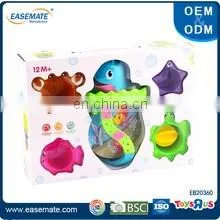 Plastic baby folding cup bath toys for kids