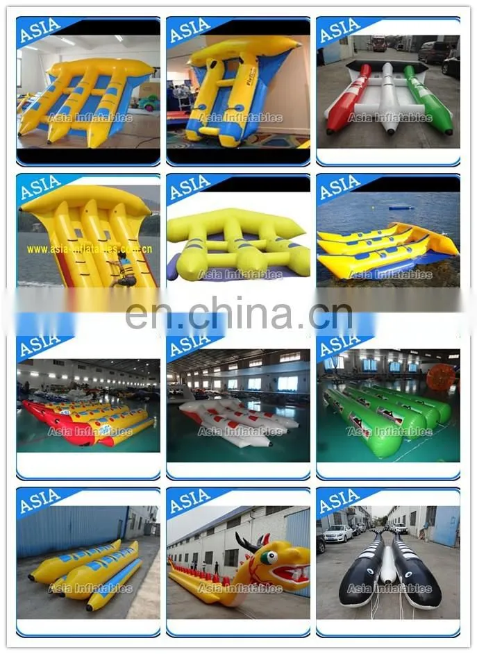 Inflatable Banana Boat Ski Tubes , Water Towable Sports Flyingfish Banana Boat , Inflatable Water Banana Tubes