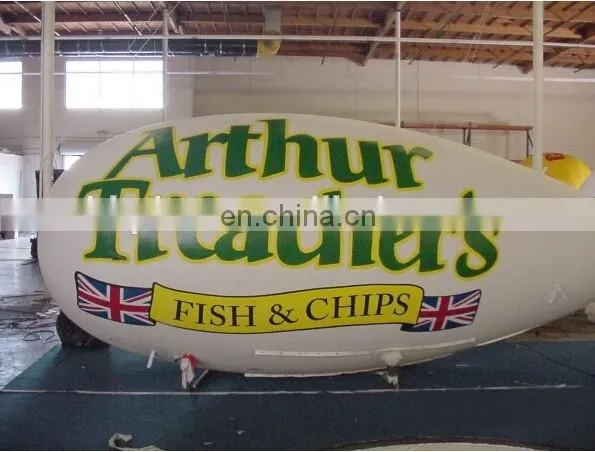 4m long inflatable blimp airship/inflatable zeppelin helium balloon for advertising