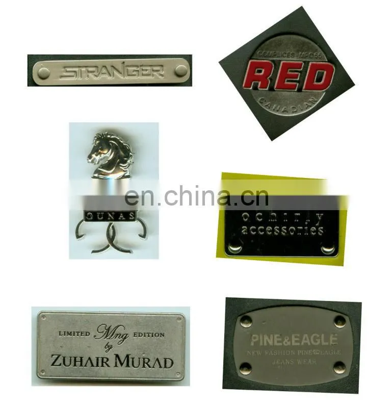 metal leather label