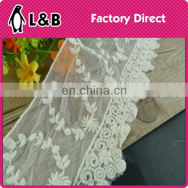 wholesale new design embroidery cotton chemical tulle lace