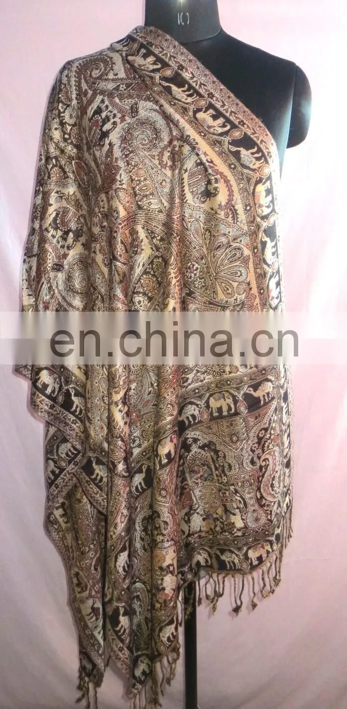 Indian Cashmere Pashmina Women Wear Scarf Ethnic Stole Neck Wrap Designer Scarves Girls Neck Wrap Shawl Hijab Scarf