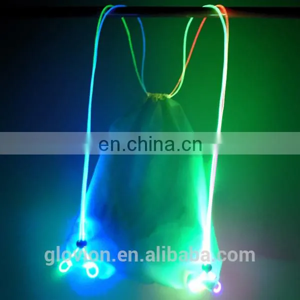Glovion outdoor flashing bag colorful sport bags led backpack