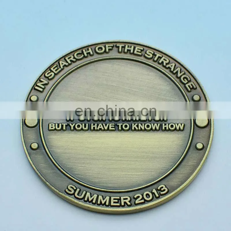 Customized deisgn coin metal brass craft