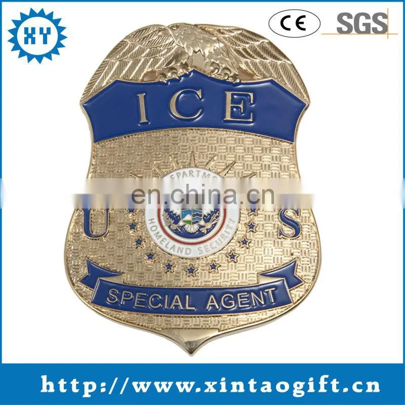 Manufacturer Custom leather badge holder with chains