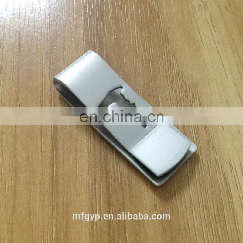 Arts and crafts stainless steel custom plated gold money clip
