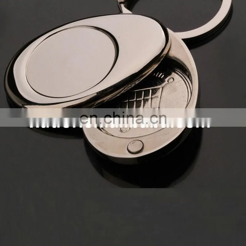 souvenir nice promotional key chain coin holder, Coin For Shopping Cart Keychain